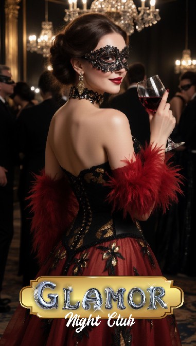 Glamour Night Club - Fiesta de máscaras elegante