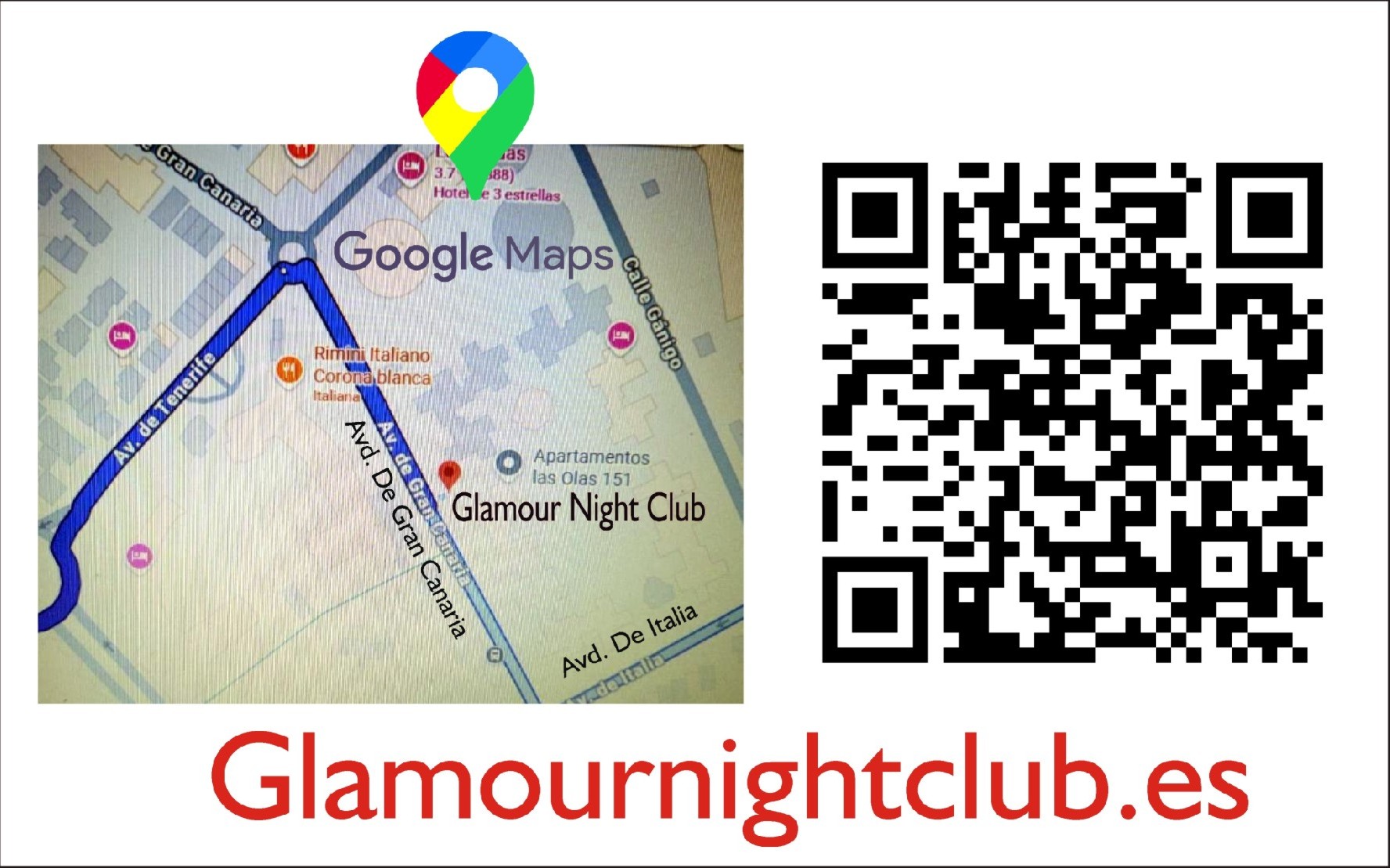 Glamour Night Club - Ubicación en Google Maps y código QR - glamournightclub.es