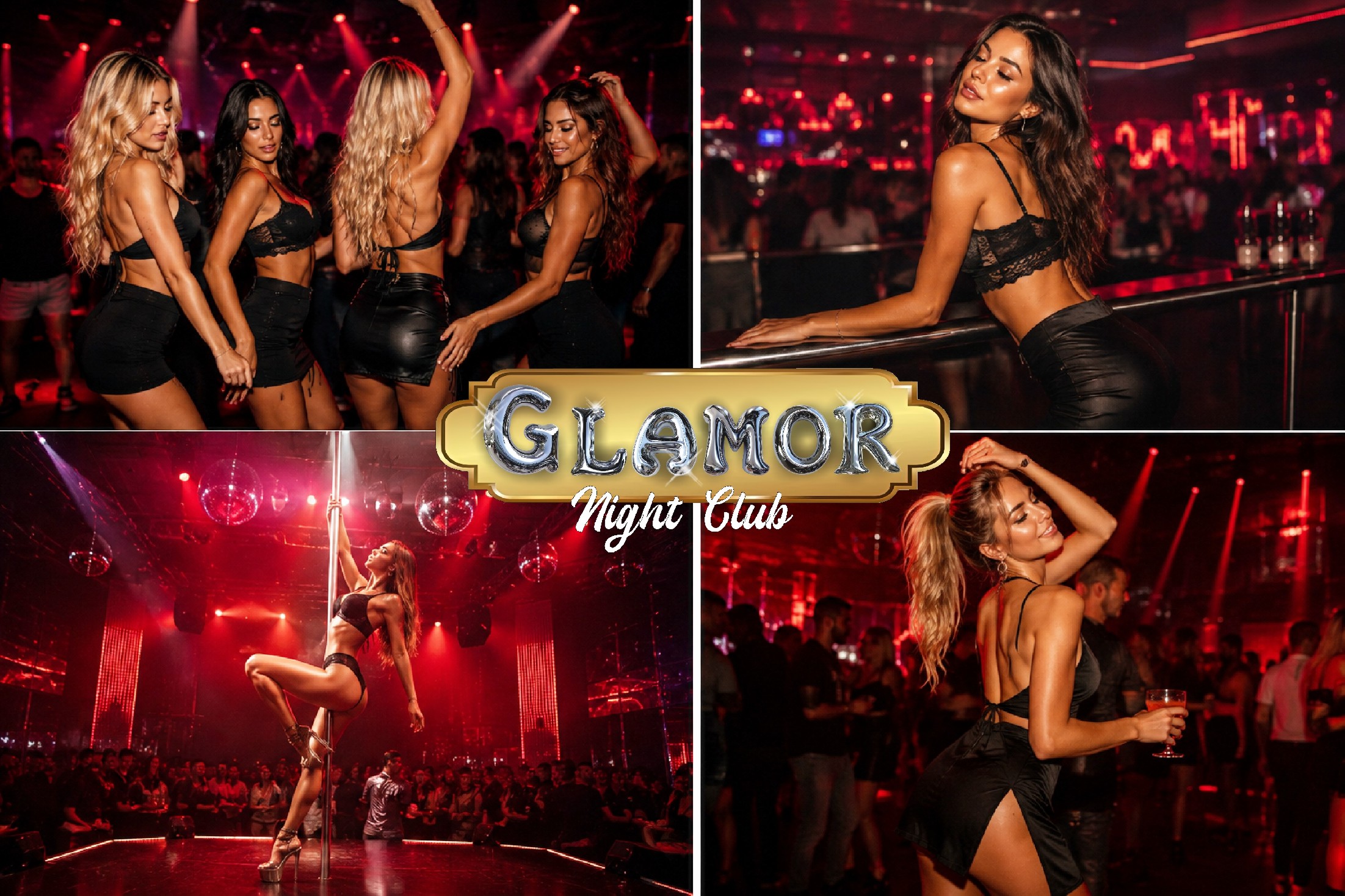 Glamour Night Club - Collage de momentos del club