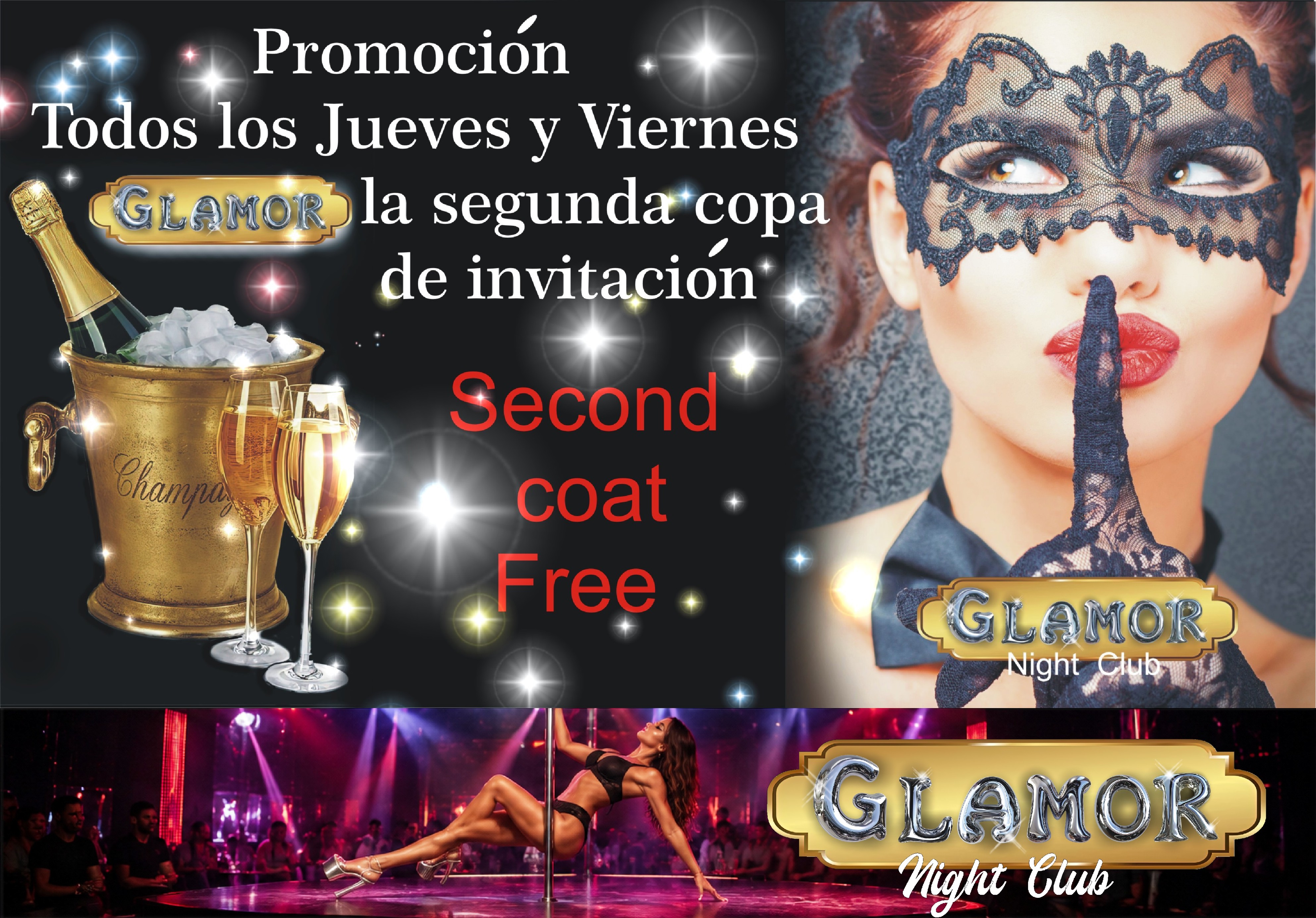 Promoción Glamour Night Club - Segunda copa de invitación todos los jueves y viernes